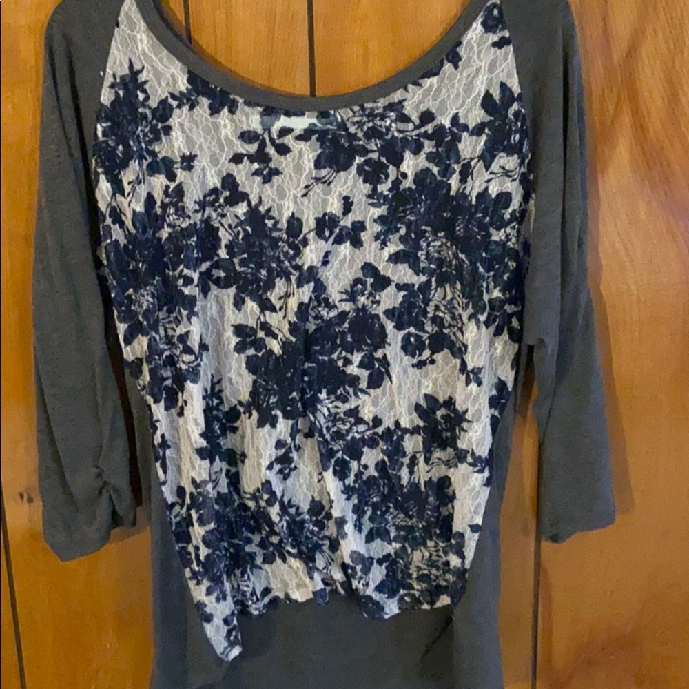 Lace see through top